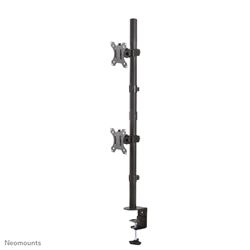 Neomounts by Newstar Full Motion Dual Desk Mount (clamp & grommet) for two 10-32" Monitor Screens - Black
